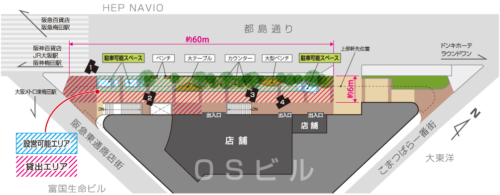 os広場周辺地図